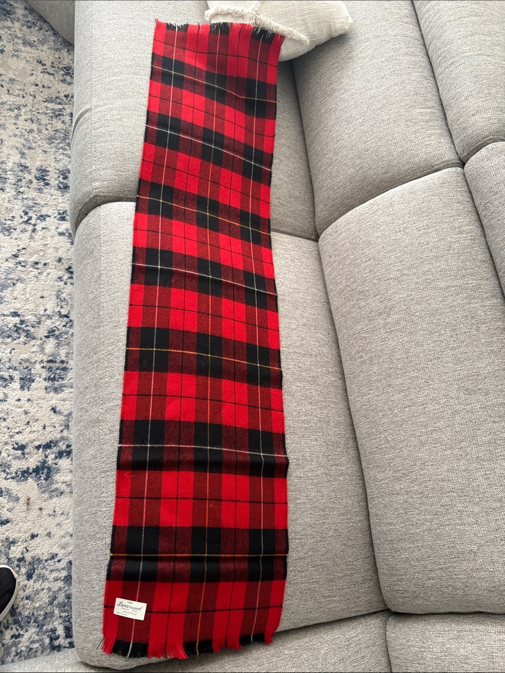 Red Black Tartan Plaid Scarf